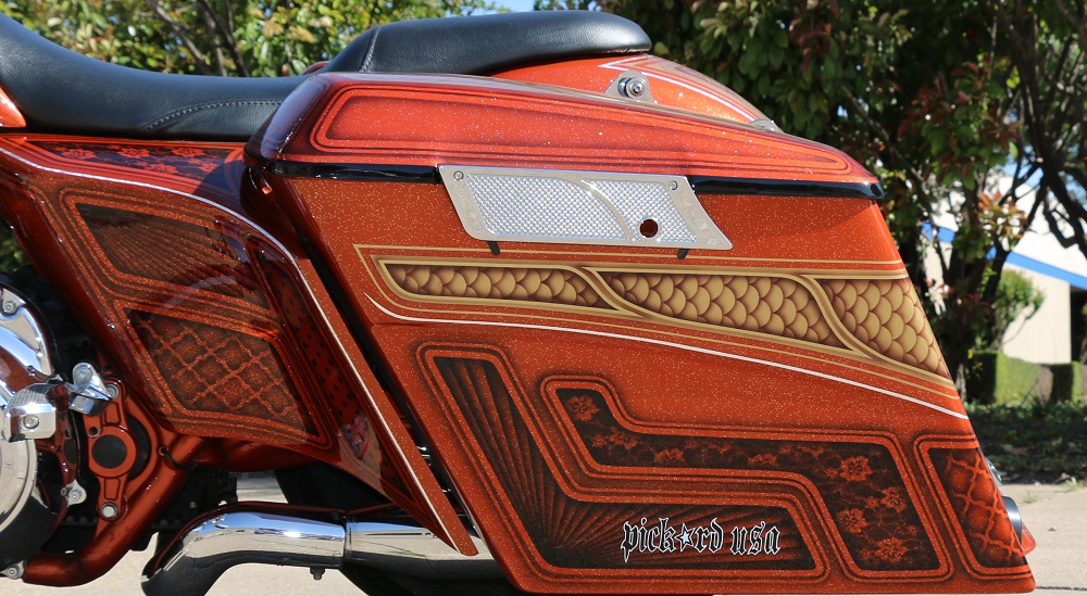 Custom Harley Saddlebag Latch Covers For Baggers
